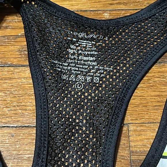 Cover Girl Active Colorful Geometric Workout Racerback Tank, Large - Picture 2 of 3